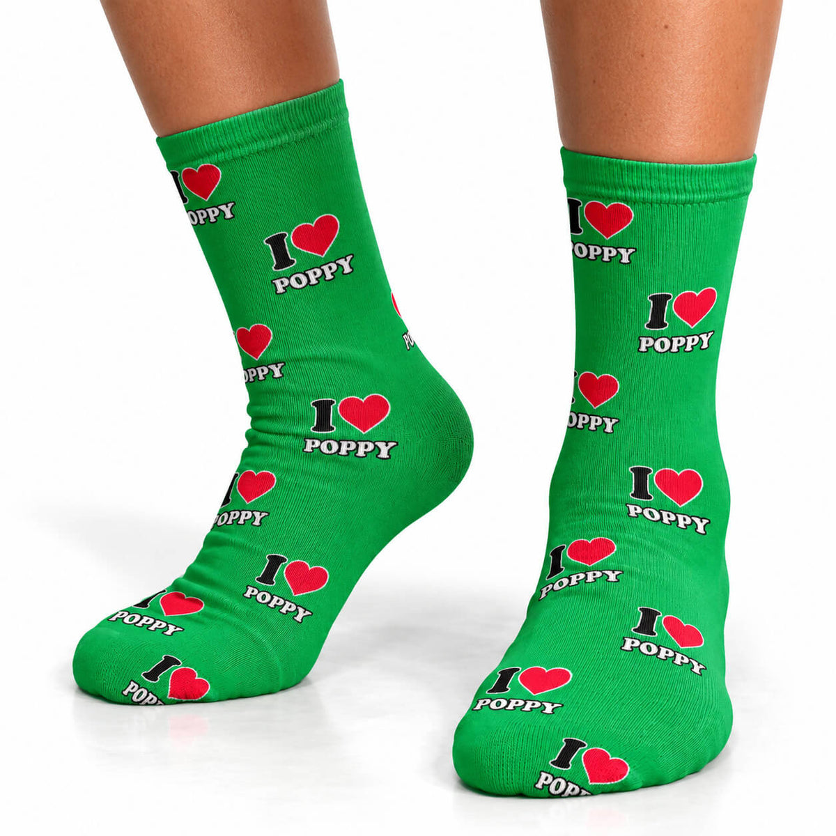 I Heart Name Personalised Dog Socks