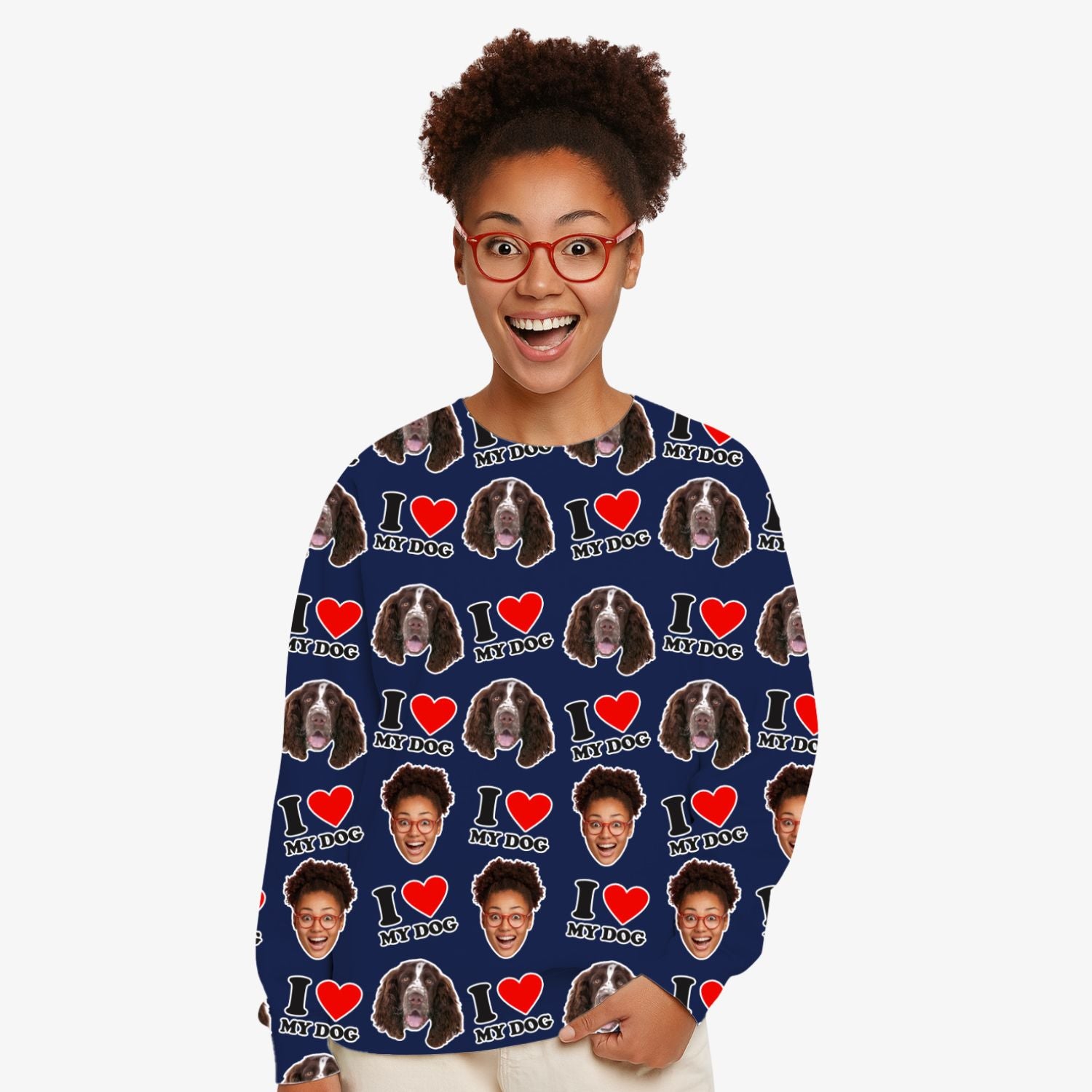 I Heart My Dog Personalised Sweatshirt