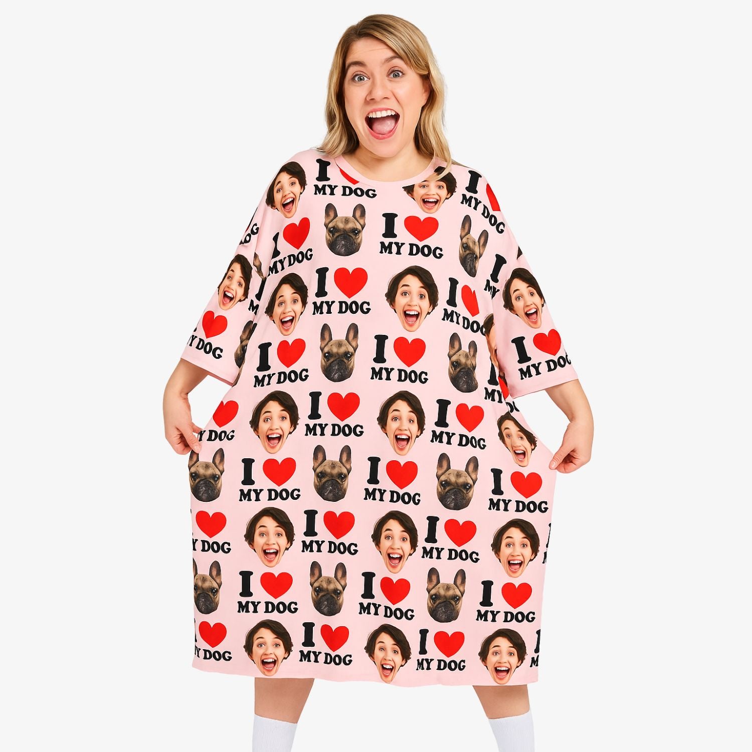 I Heart My Dog Ladies Sleepy Nightshirt