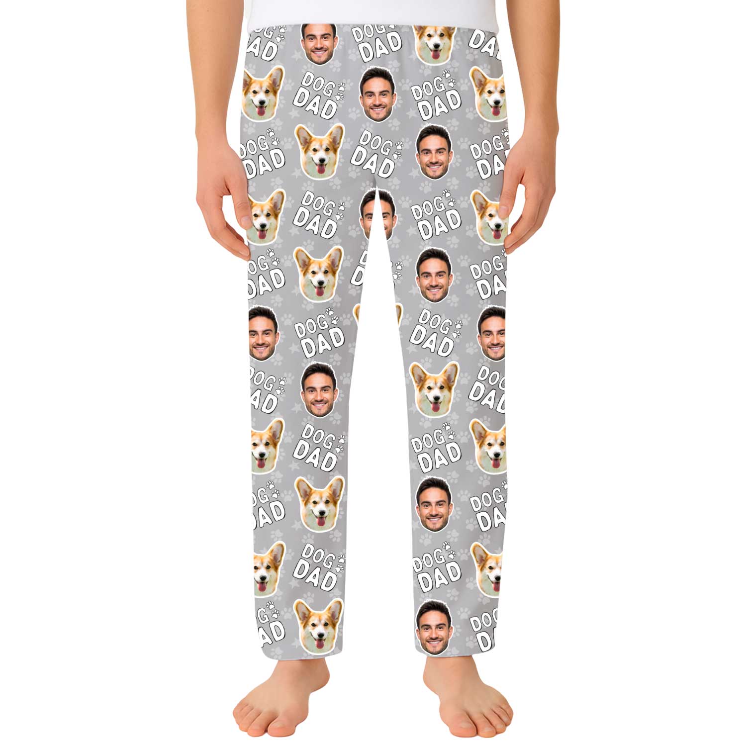 Men's Dog Dad Personalised PJ Bottoms