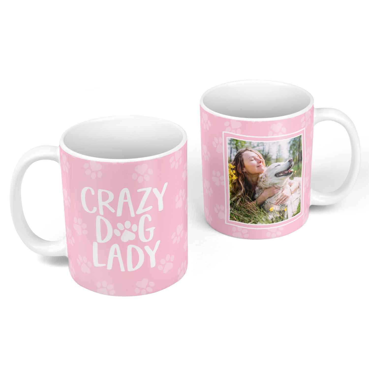 Crazy Dog Lady Photo Frame Personalised Mug