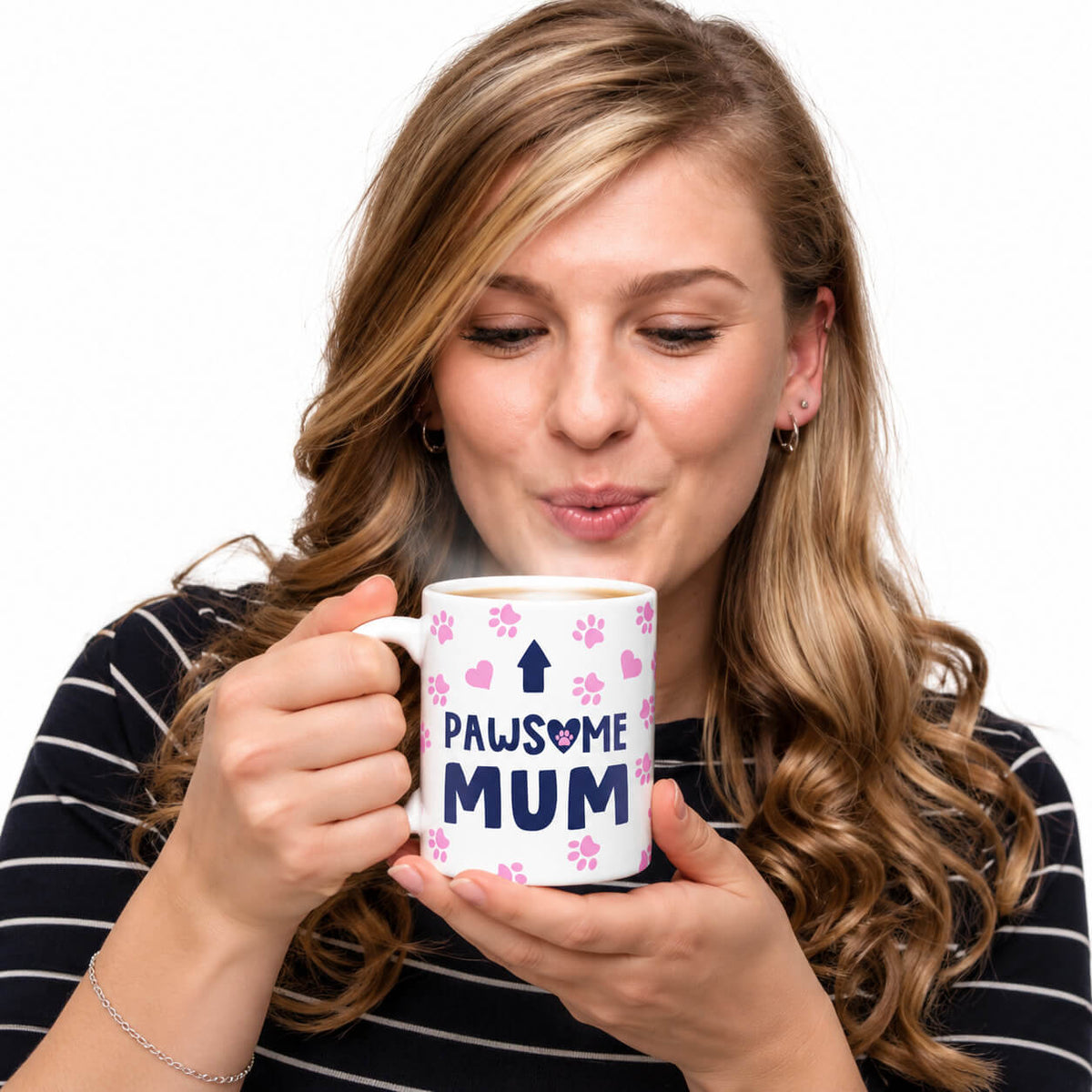 Pawsome Mum Paw Print Dog Mug