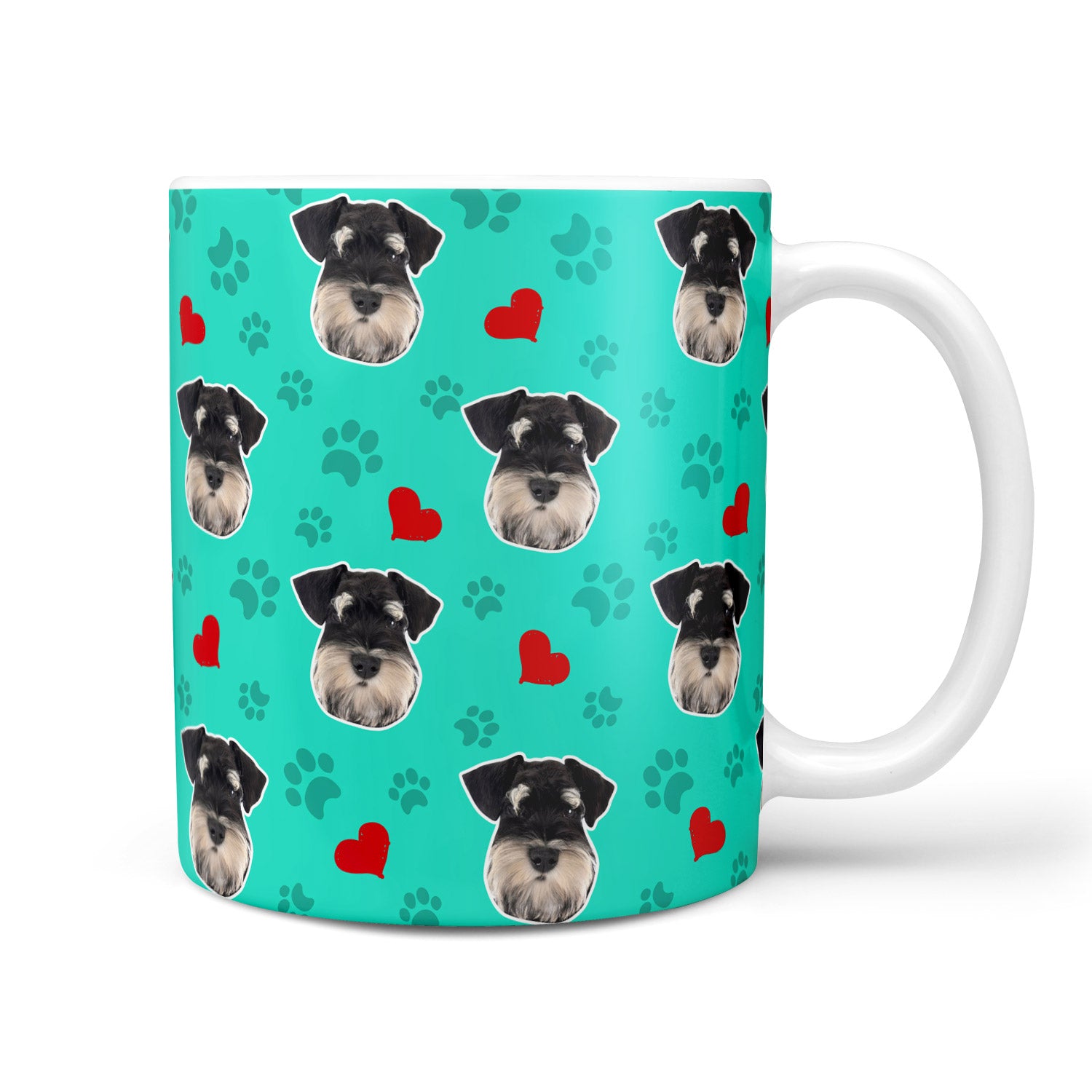 Paws and Hearts Personalised Dog Mug