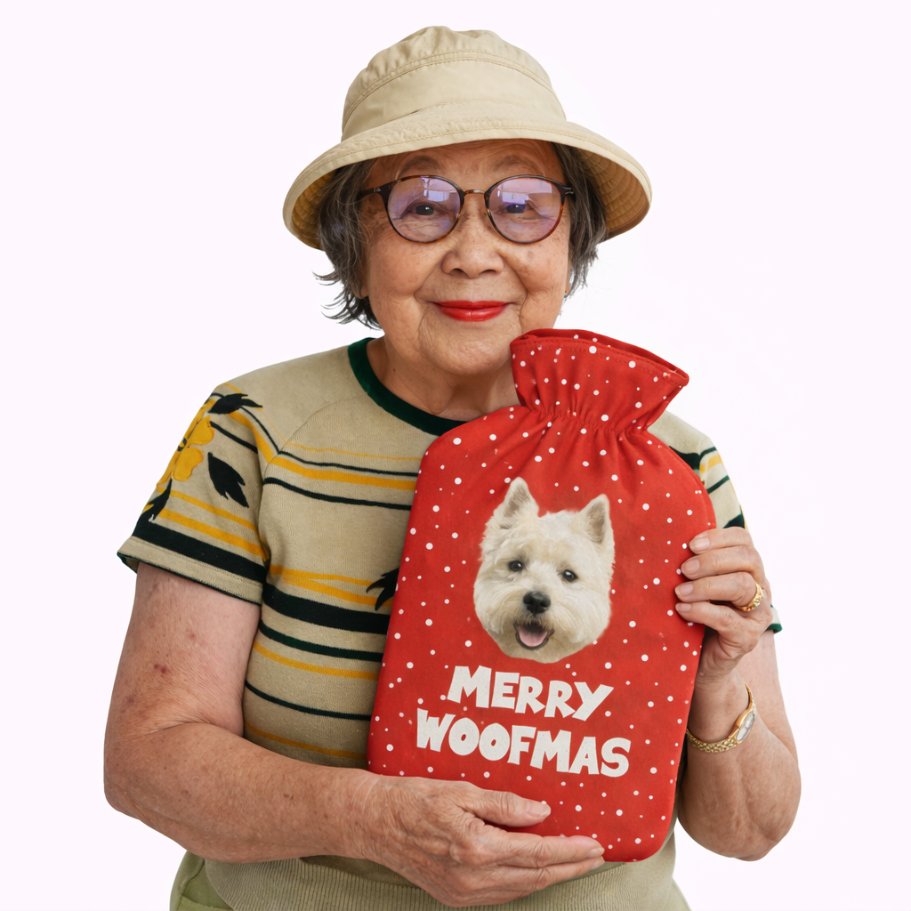 Merry Woofmas Dog Hot Water Bottle