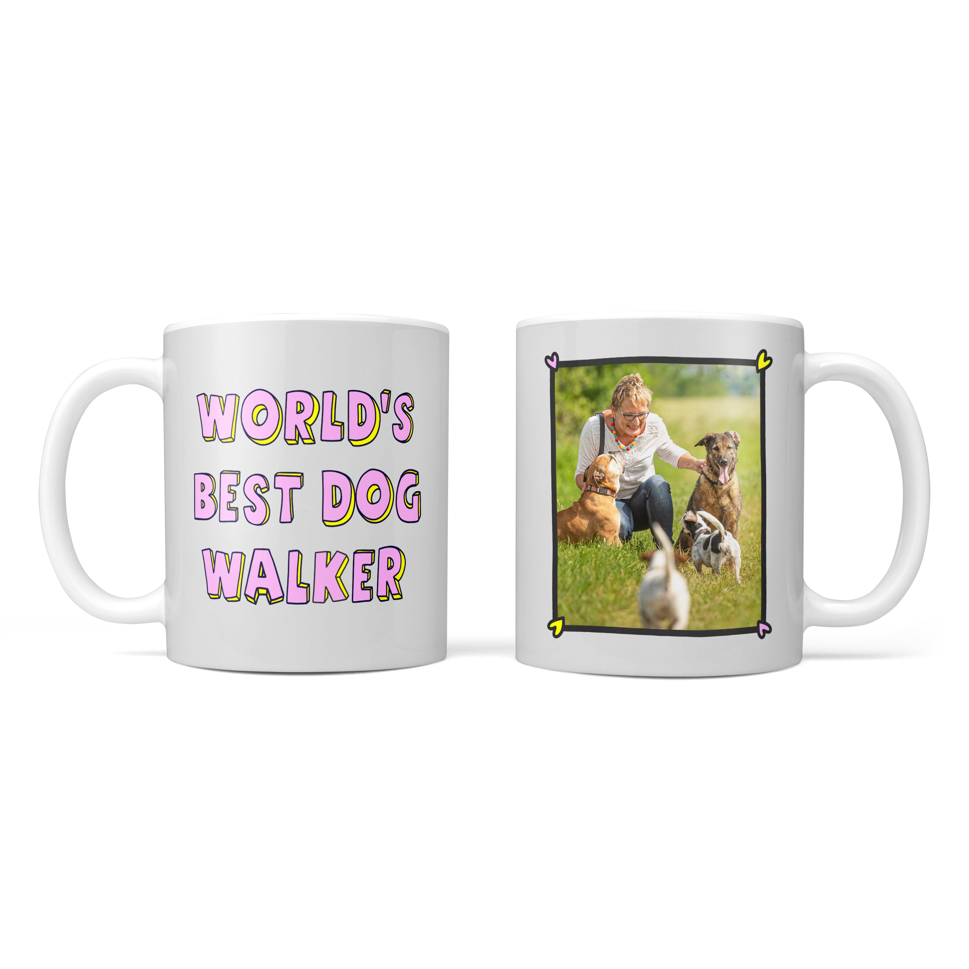 World's Best Dog Walker Photo Frame Personalised Dog Mug