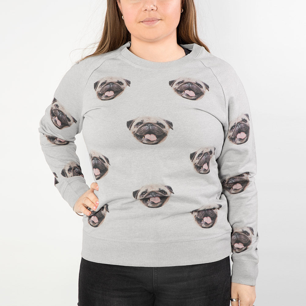 Your Dogs Face On Ladies Sweatshirt
