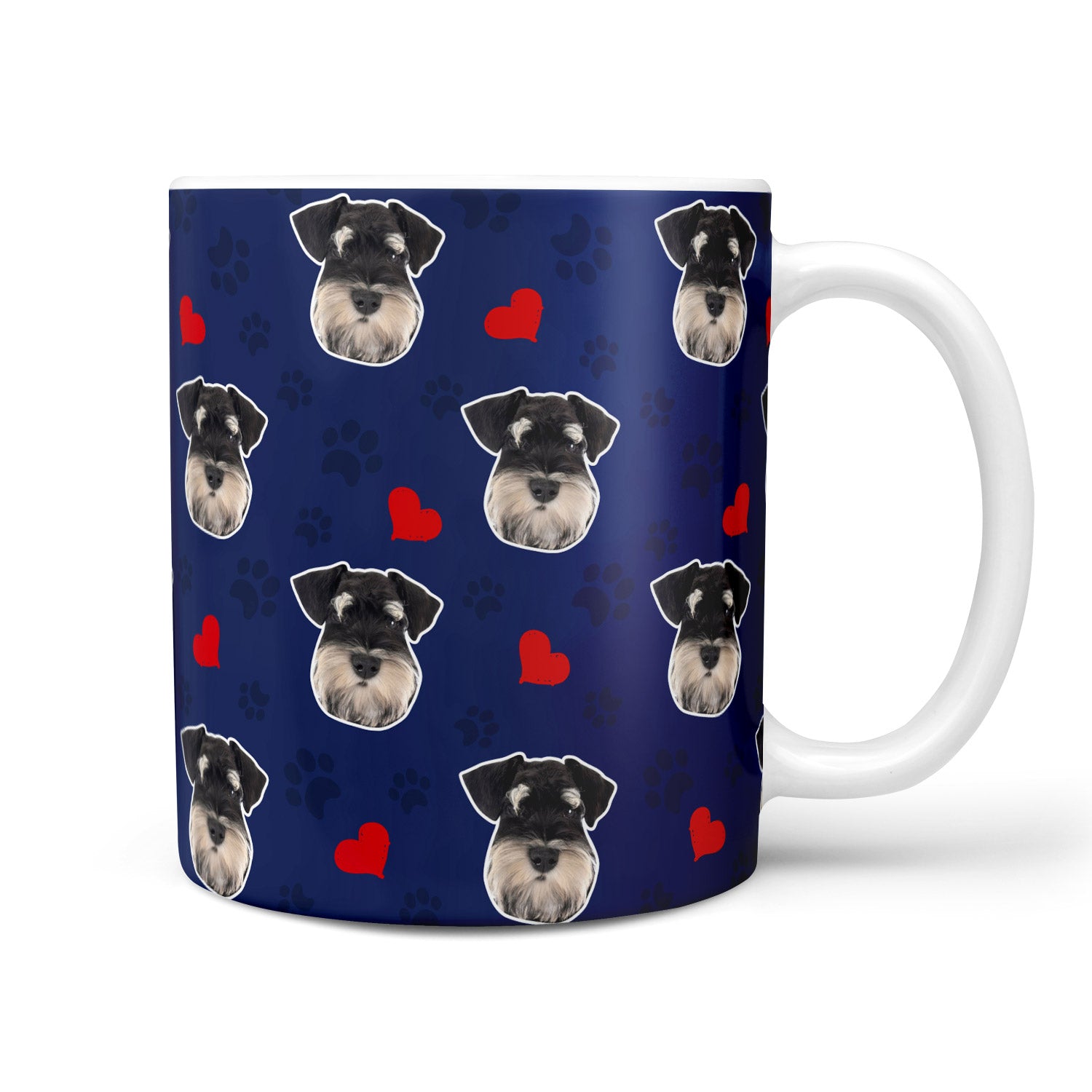 Paws and Hearts Personalised Dog Mug