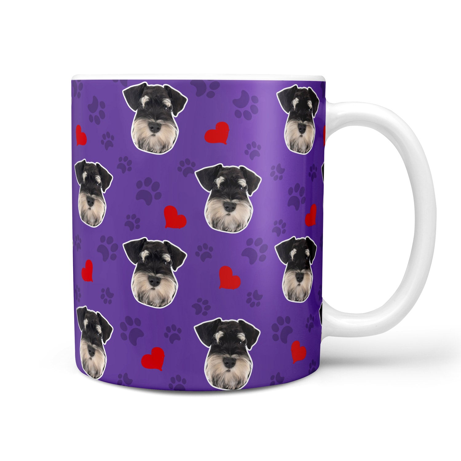 Paws and Hearts Personalised Dog Mug
