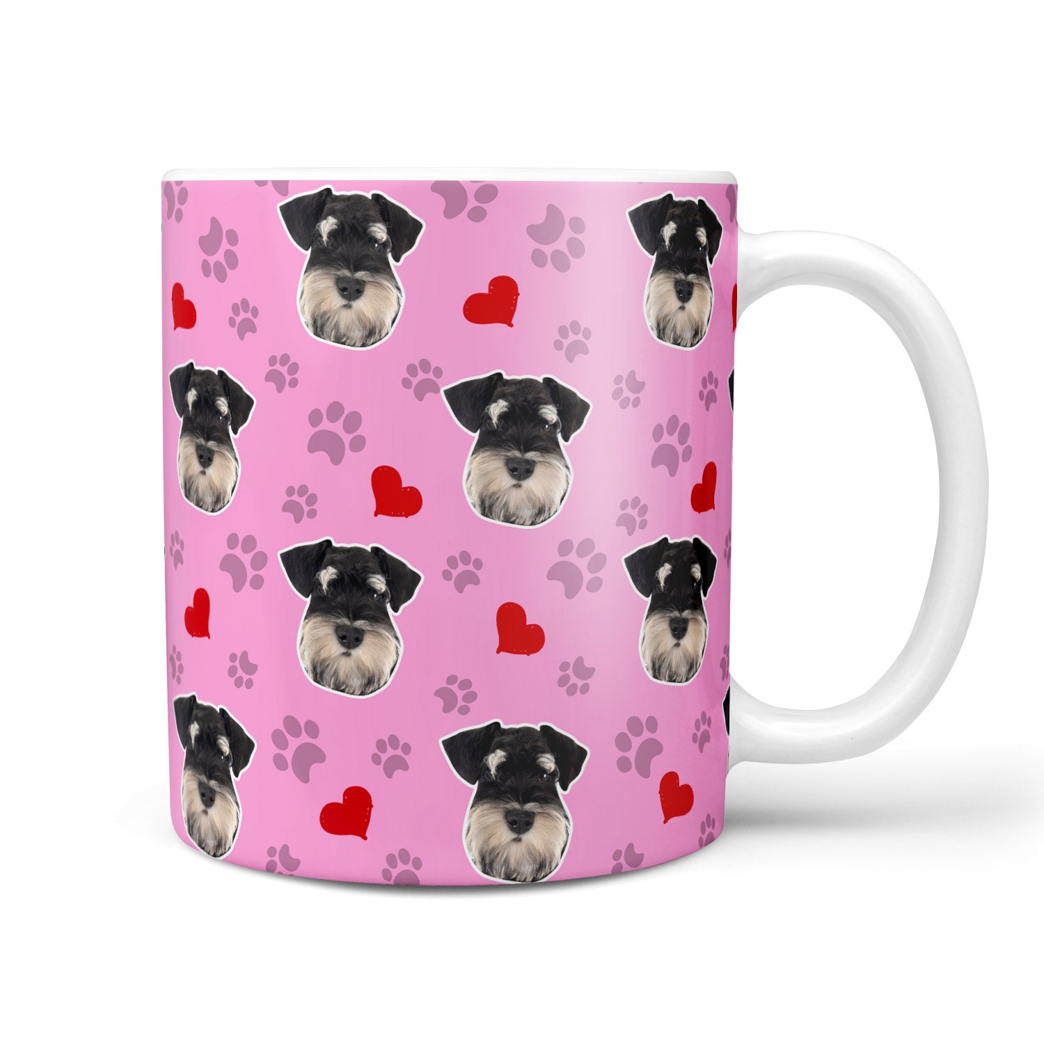 Paws and Hearts Personalised Dog Mug