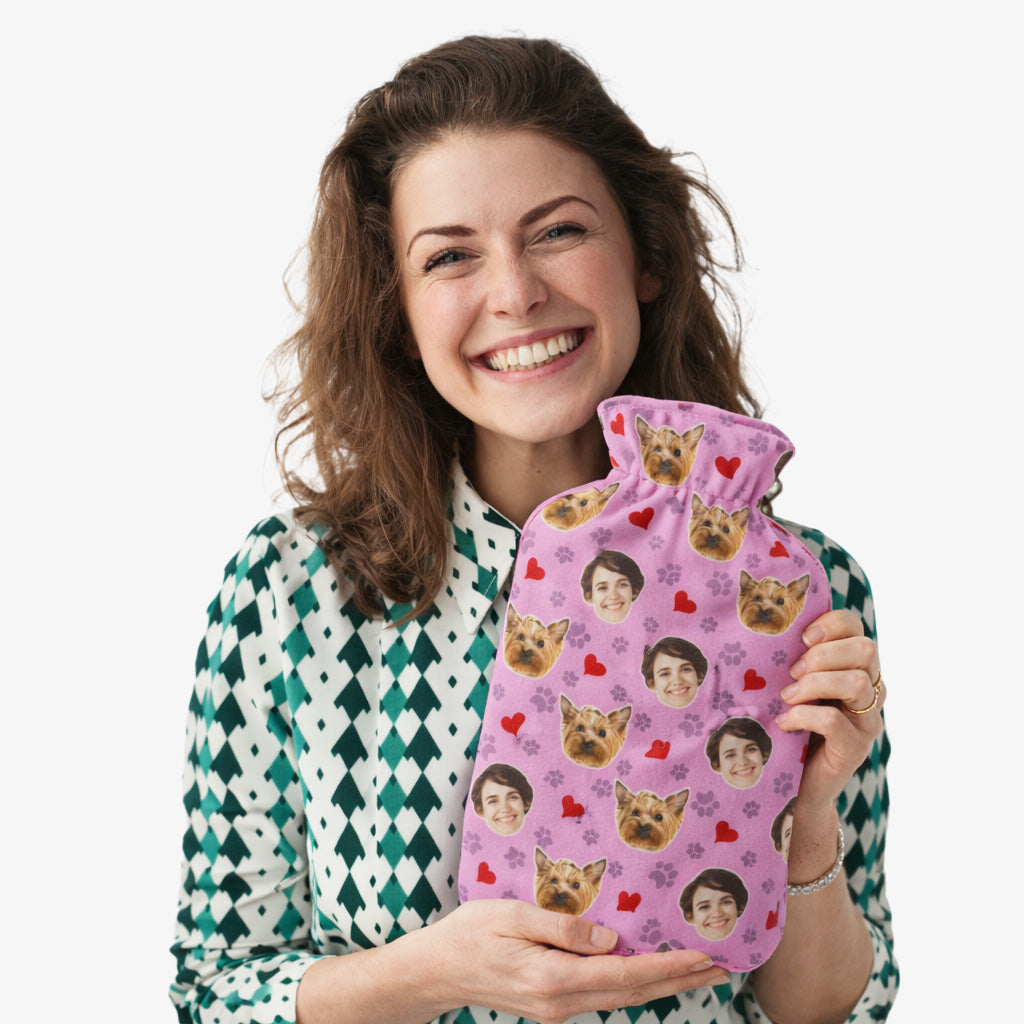 Paw Hearts Dog Hot Water Bottle