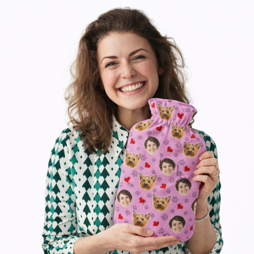 Paw Hearts Dog Hot Water Bottle