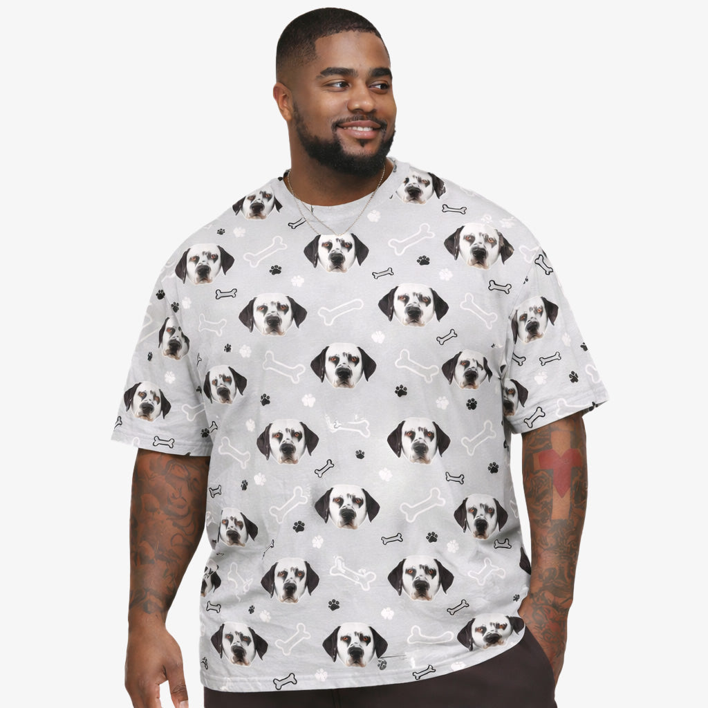 Paw Print & Dog Bones Personalised T-Shirt