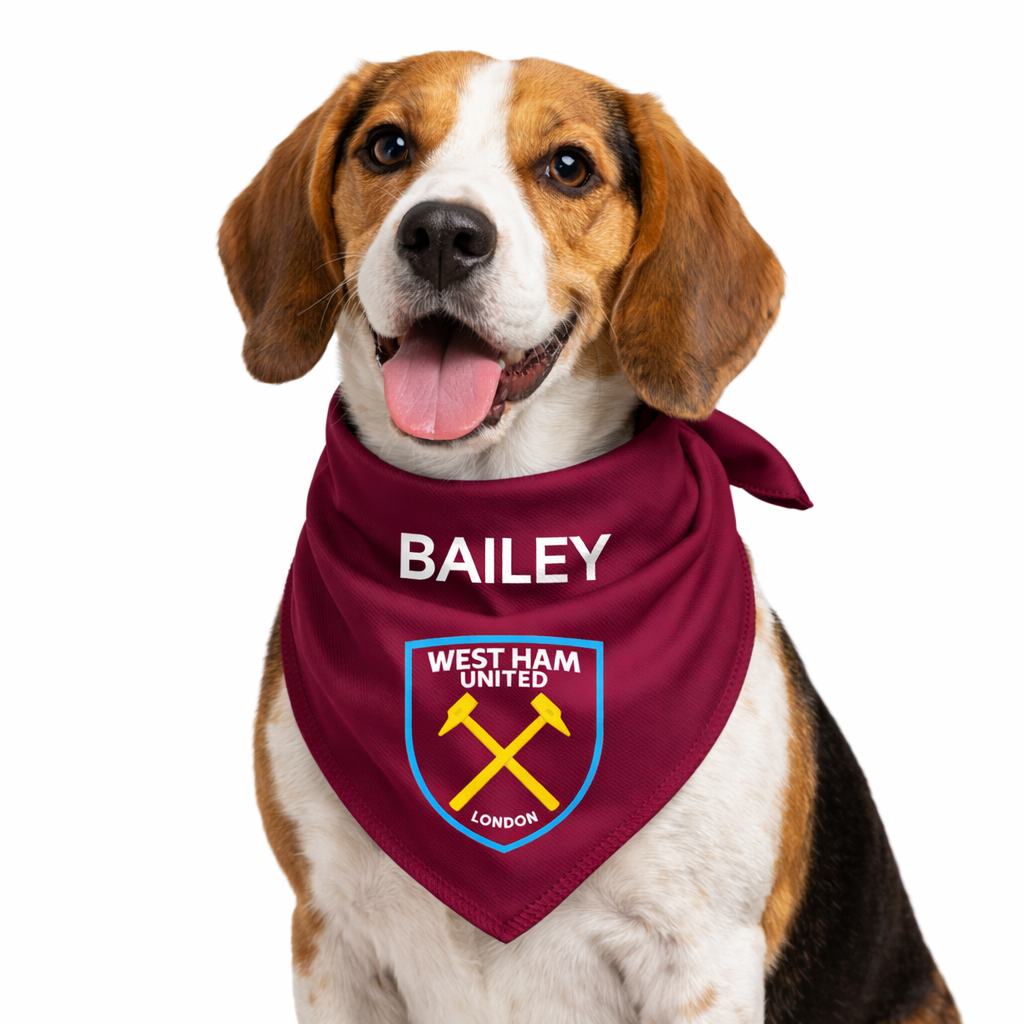 Personalised West Ham Dog Bandana