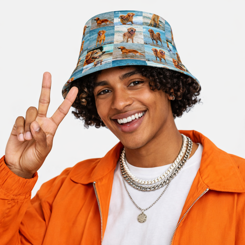Photo Collage Custom Bucket Hat