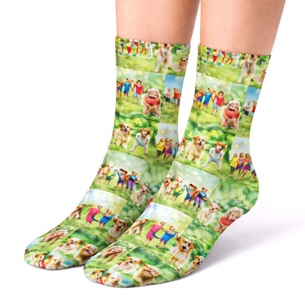 Photo Collage Kids Socks
