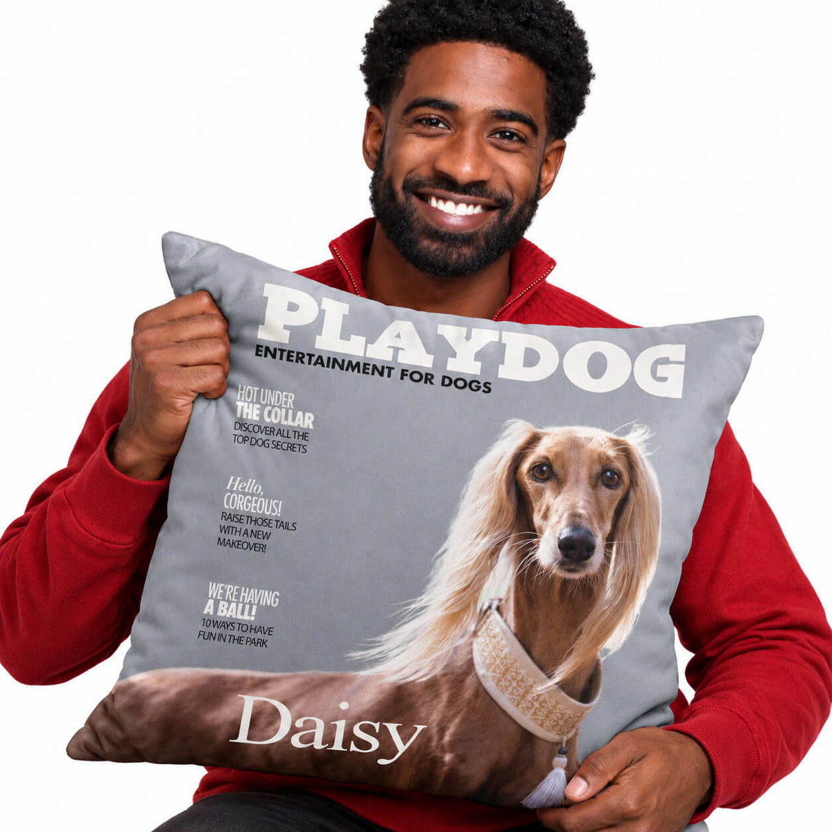 PlayDog Magazine Personalised Cushion