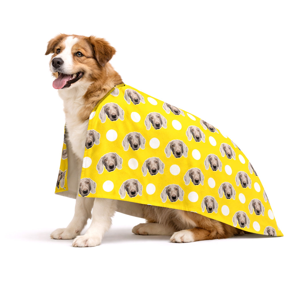 Polka Dot Personalised Dog Towel