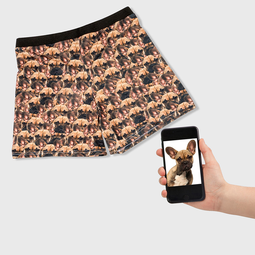Dog Face Mash Personalised Boxers
