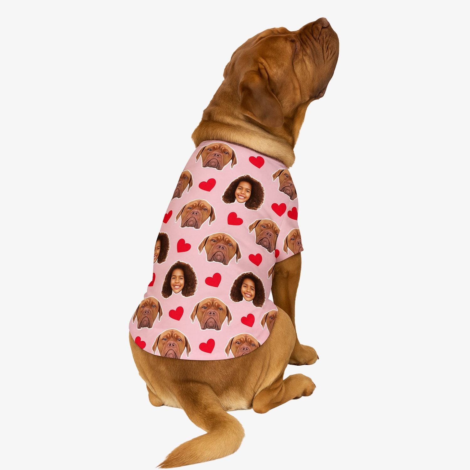 Red Hearts Personalised Dog T Shirt