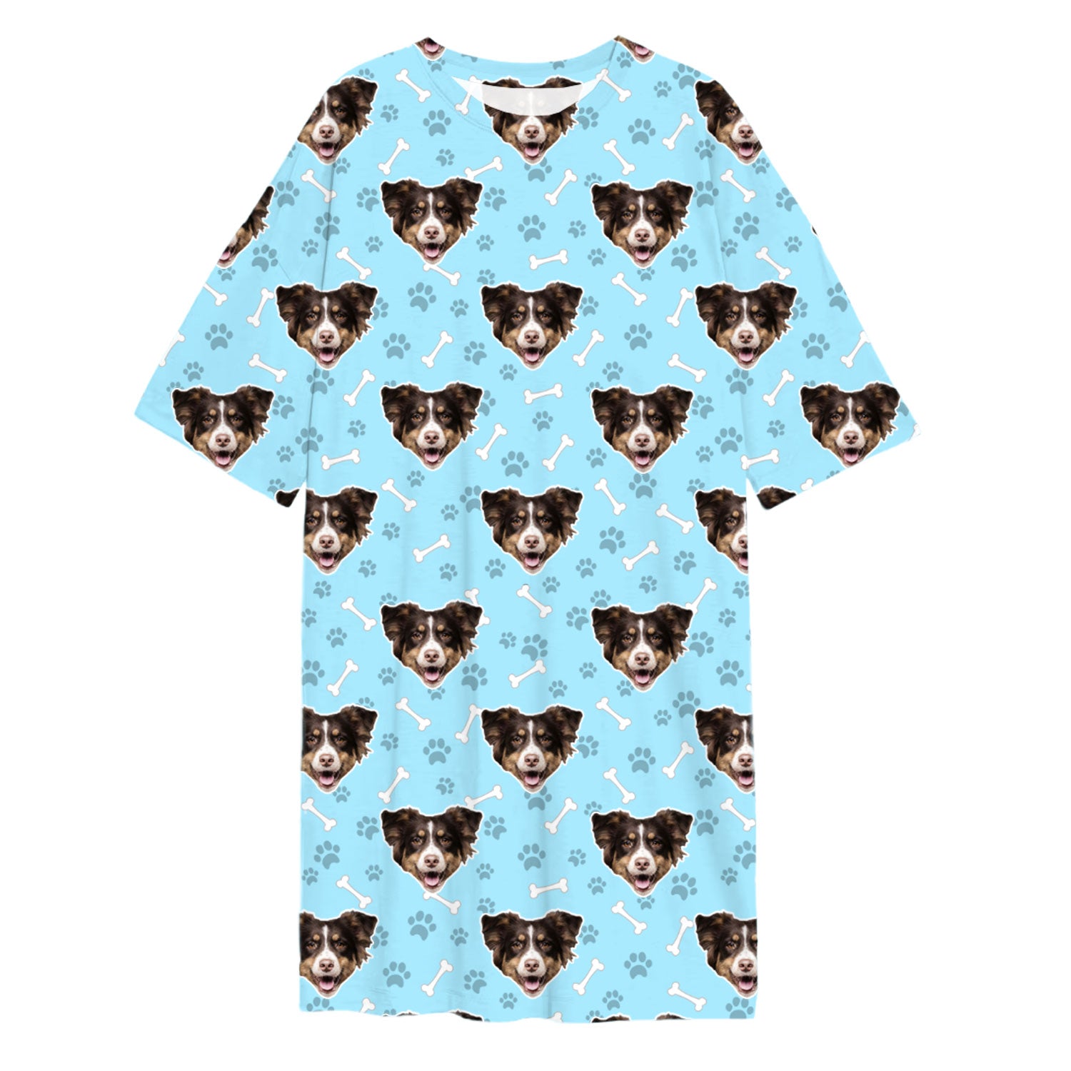 Your Dog Paw Print Ladies Sleepy Nightshirt