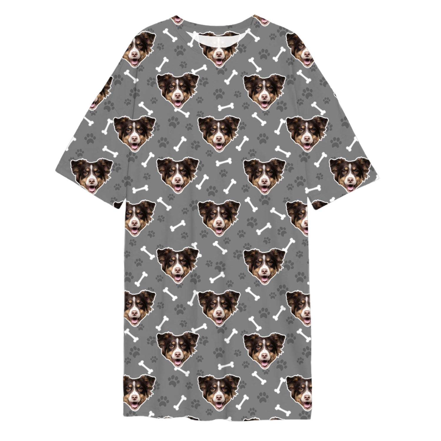Your Dog Paw Print Ladies Sleepy Nightshirt