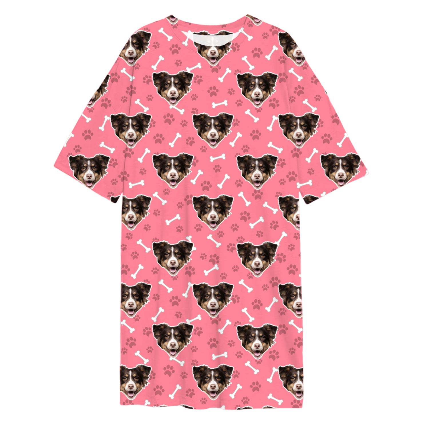 Your Dog Paw Print Ladies Sleepy Nightshirt