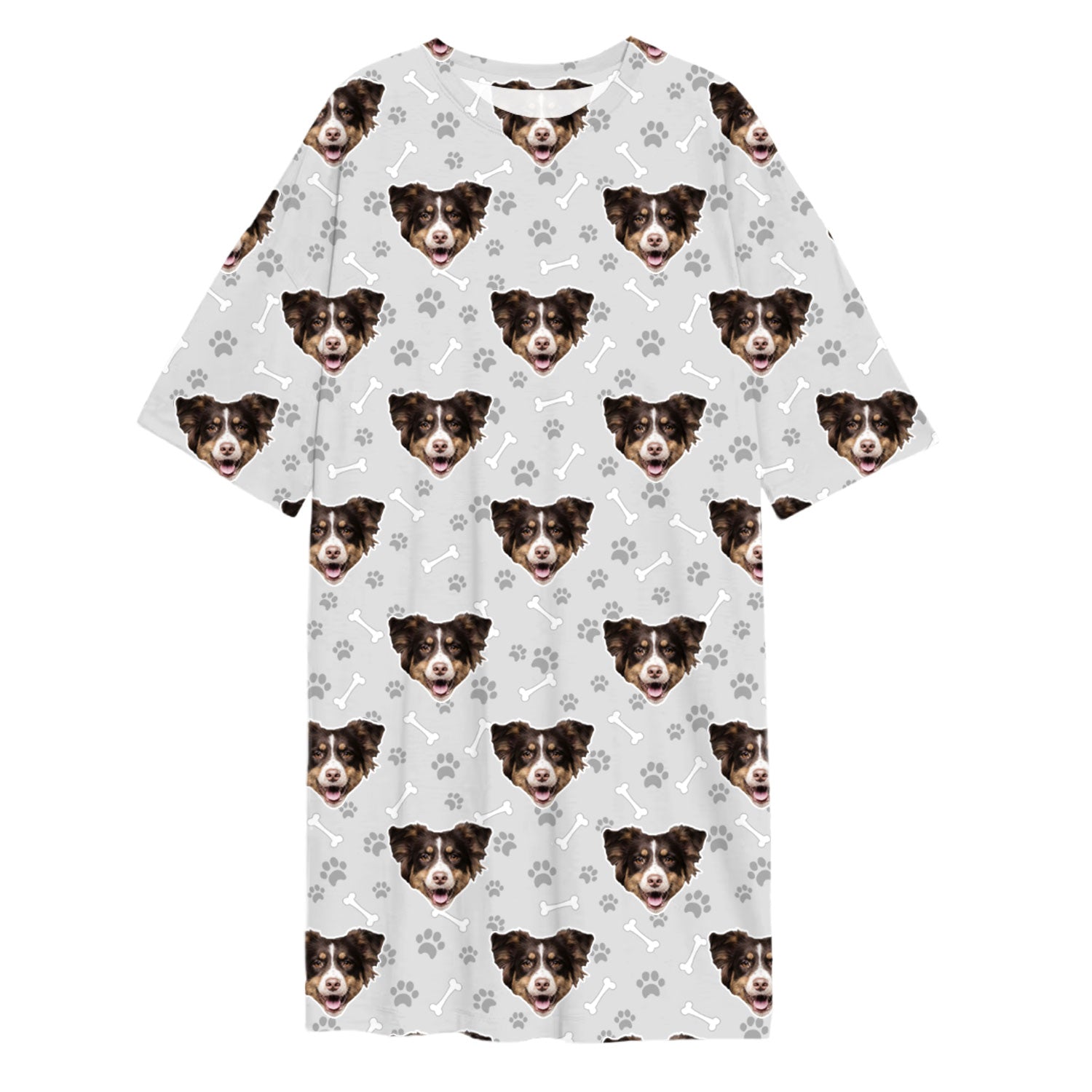Your Dog Paw Print Ladies Sleepy Nightshirt