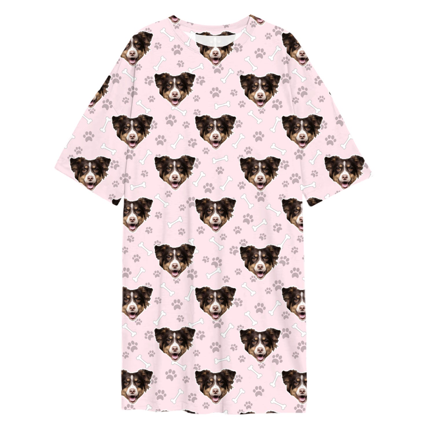 Your Dog Paw Print Ladies Sleepy Nightshirt