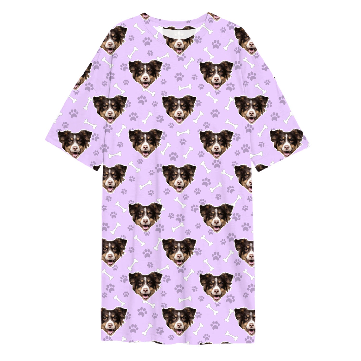 Your Dog Paw Print Ladies Sleepy Nightshirt