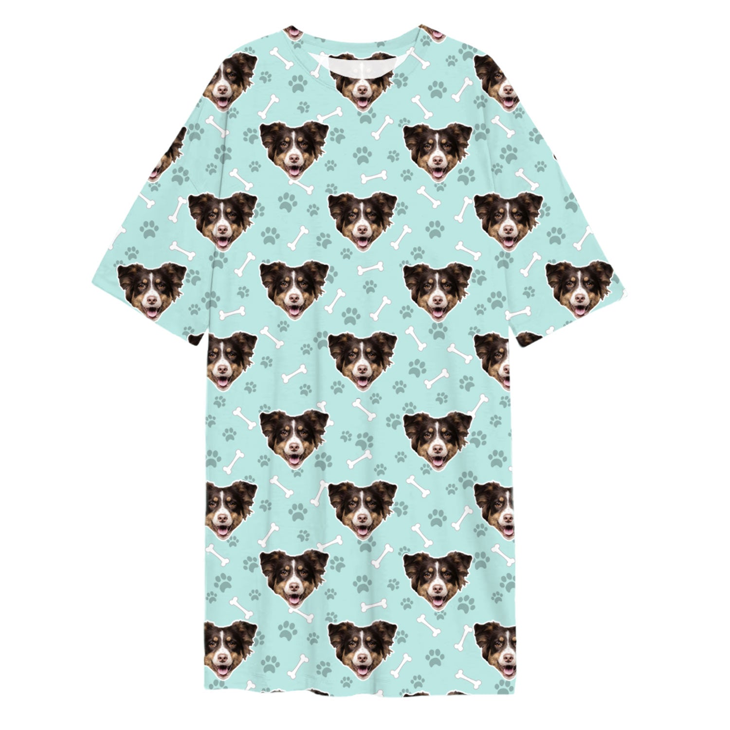 Your Dog Paw Print Ladies Sleepy Nightshirt