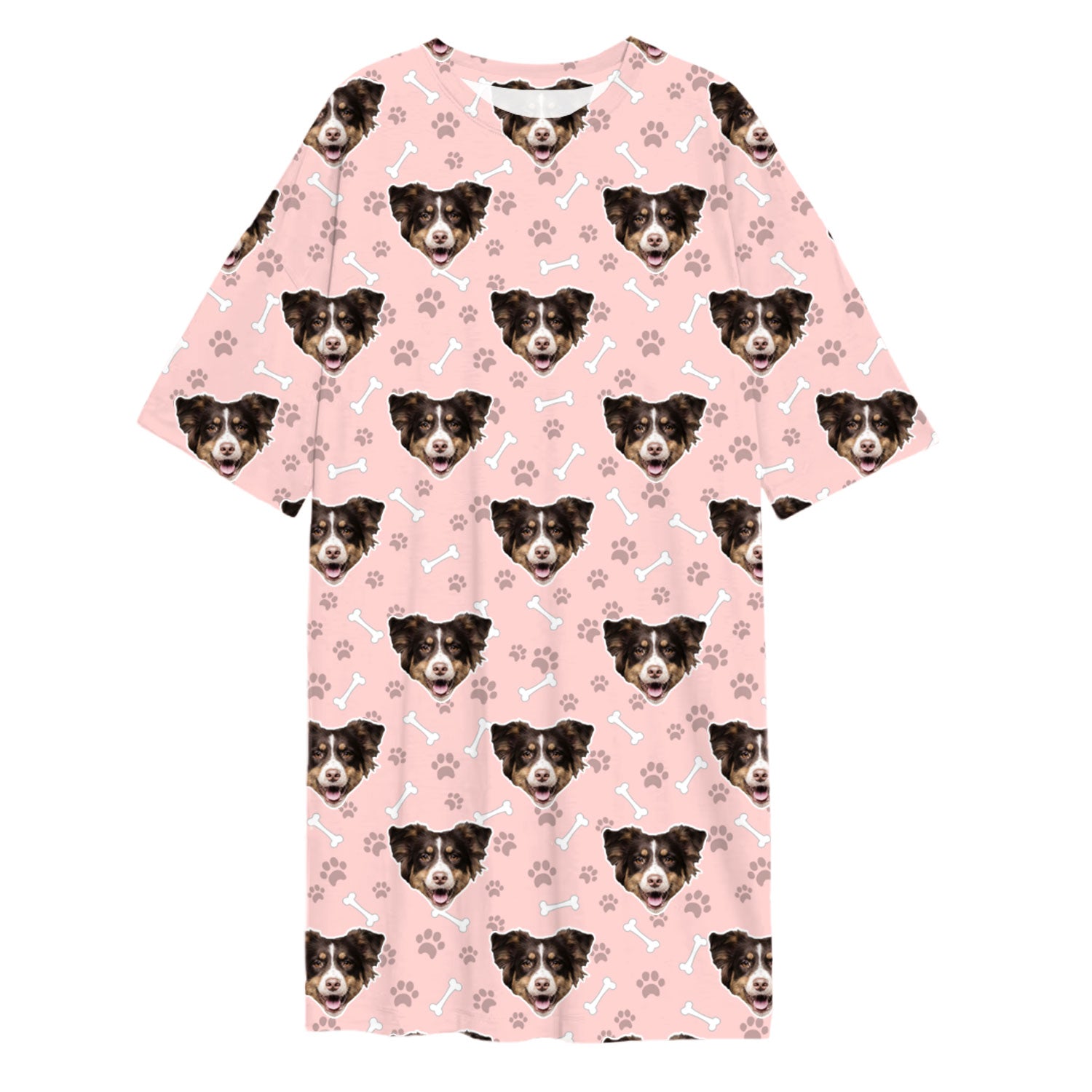 Your Dog Paw Print Ladies Sleepy Nightshirt