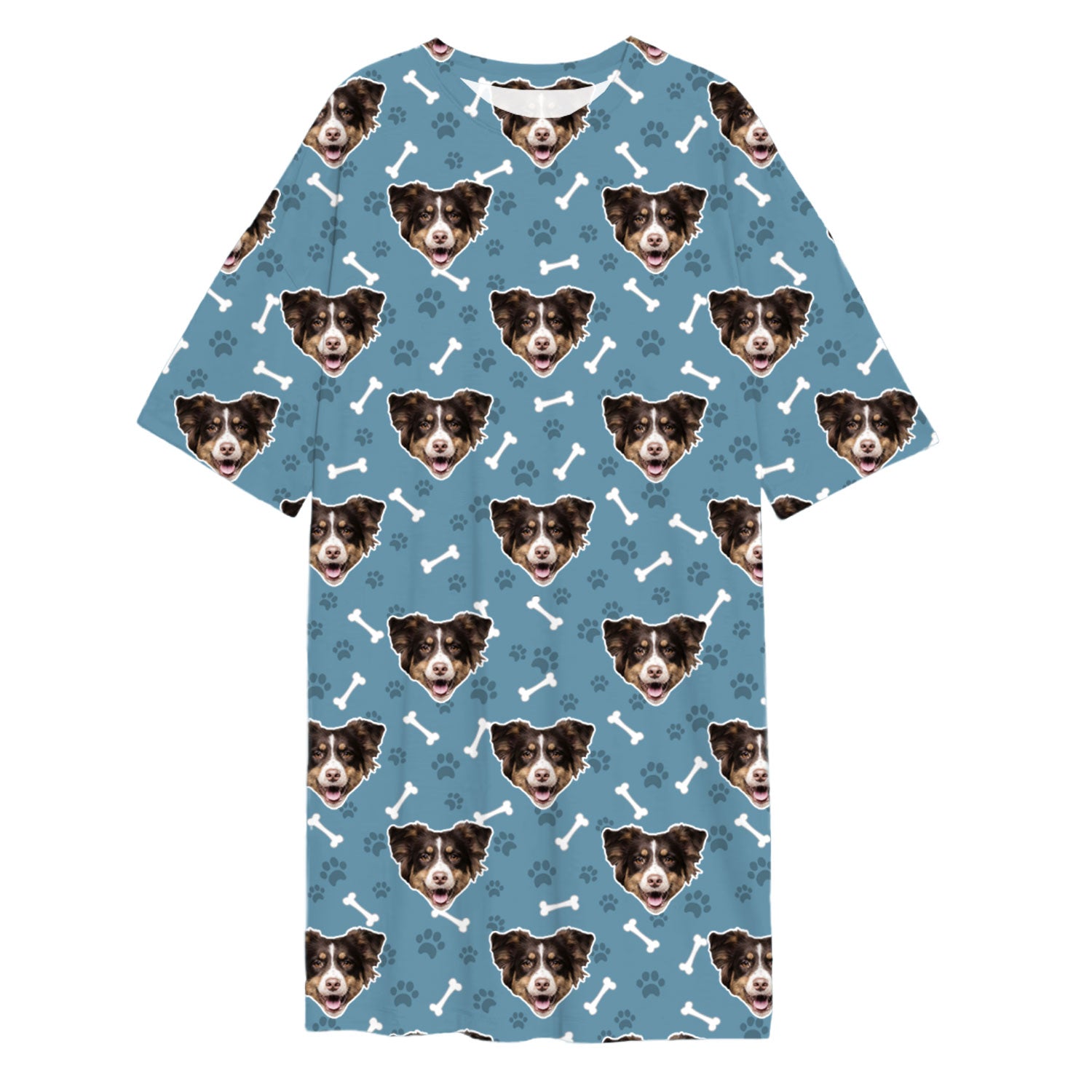Your Dog Paw Print Ladies Sleepy Nightshirt