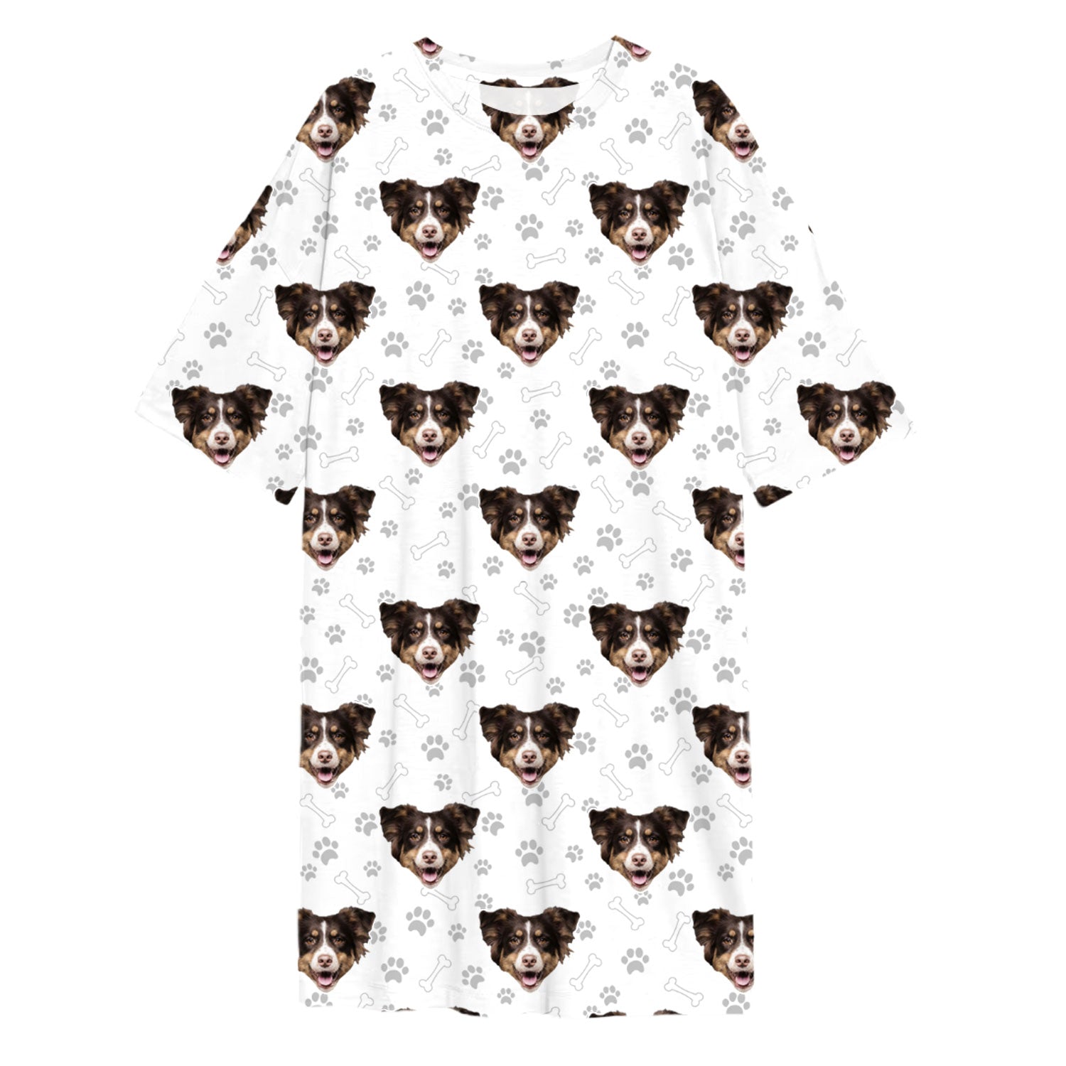 Your Dog Paw Print Ladies Sleepy Nightshirt