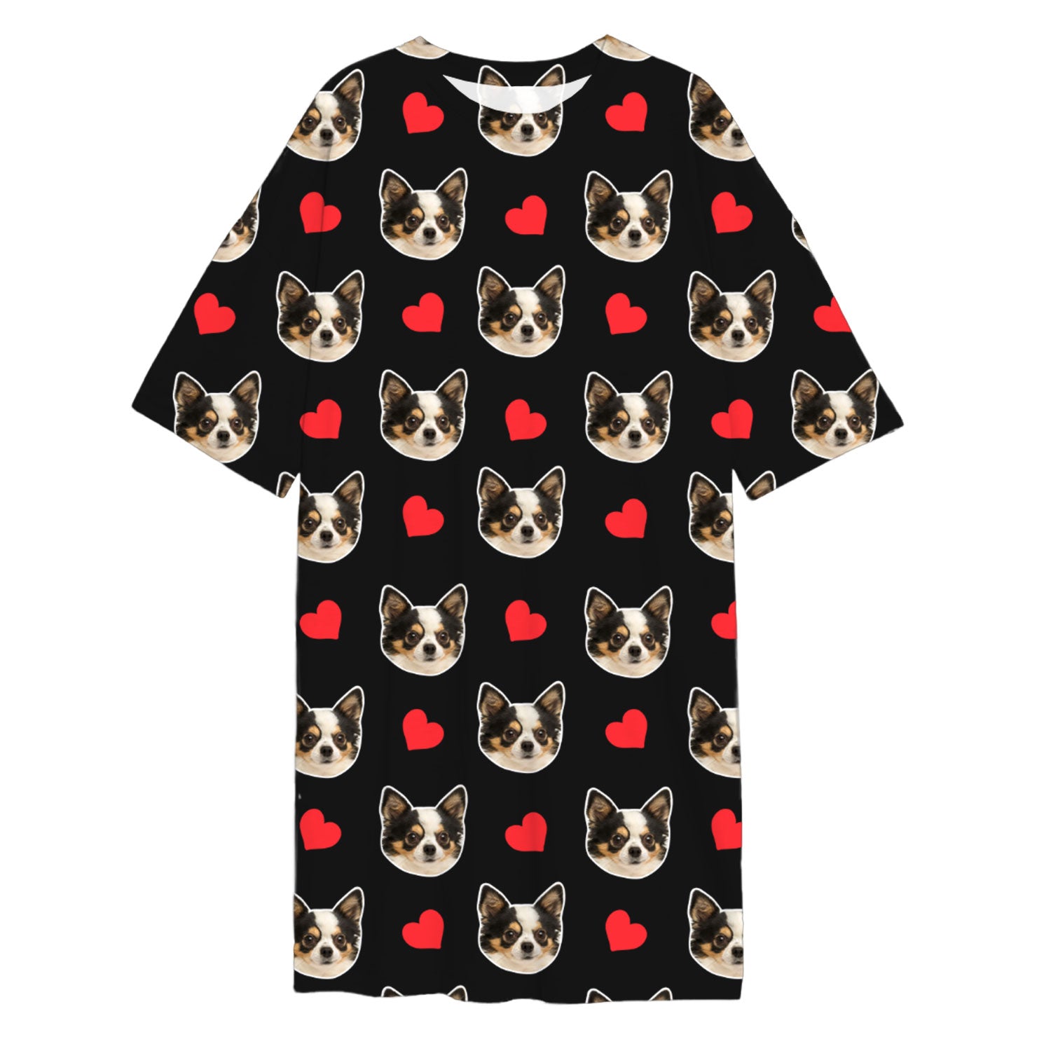 Red Hearts Ladies Sleepy Nightshirt