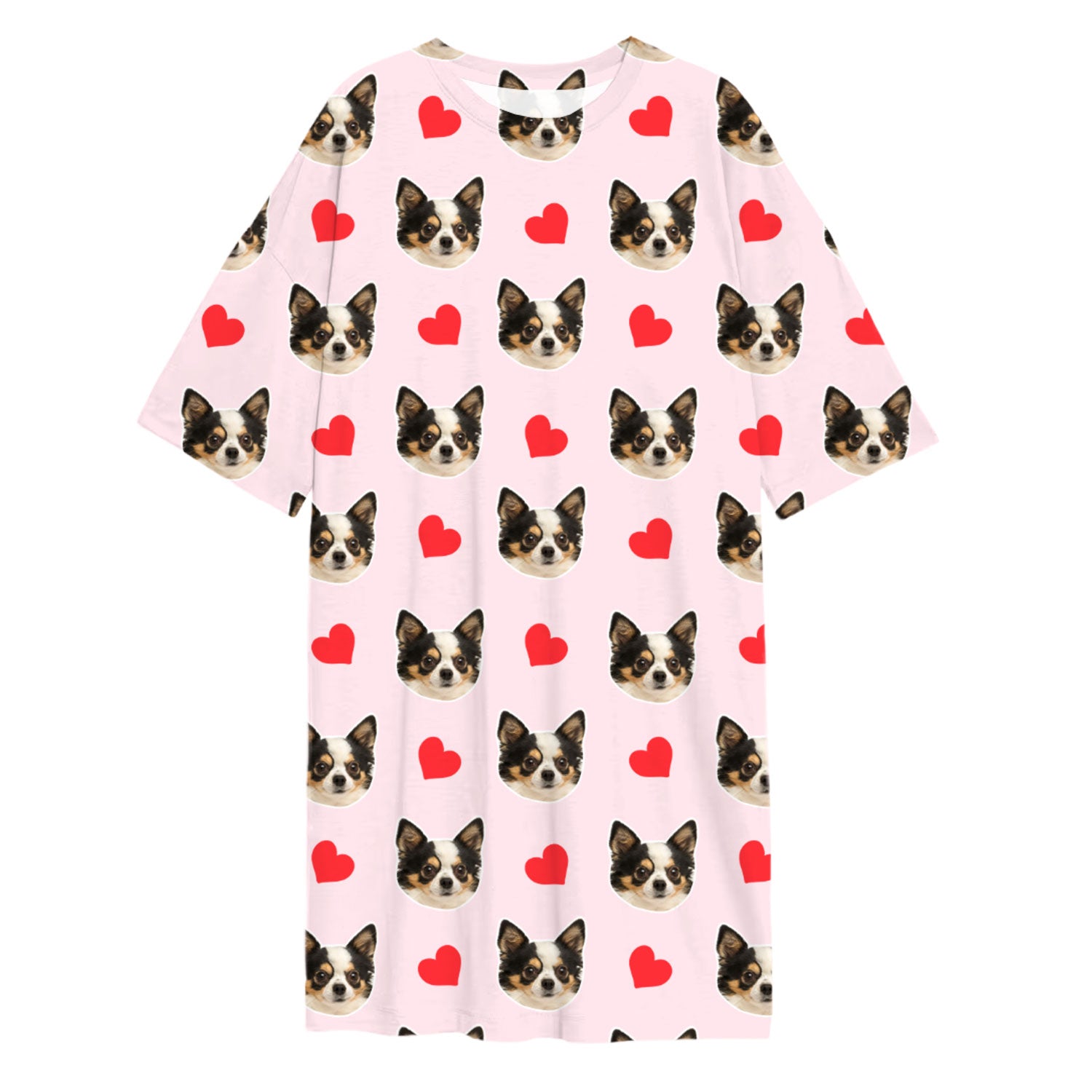 Red Hearts Ladies Sleepy Nightshirt