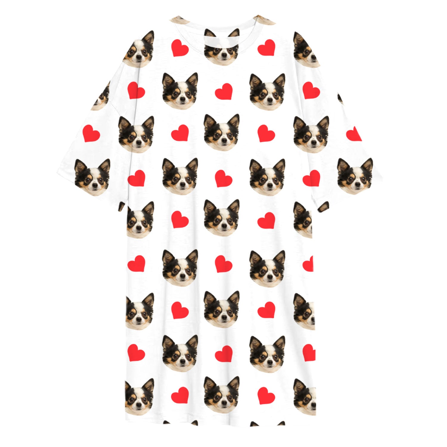 Red Hearts Ladies Sleepy Nightshirt