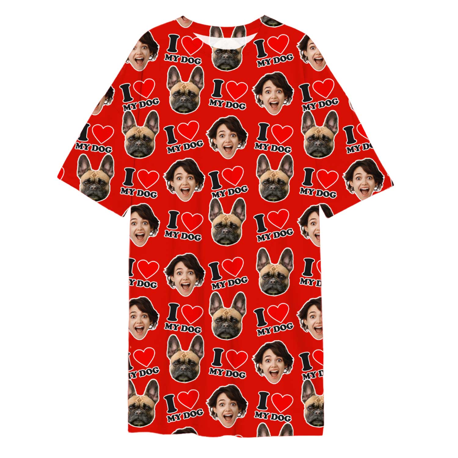 I Heart My Dog Ladies Sleepy Nightshirt