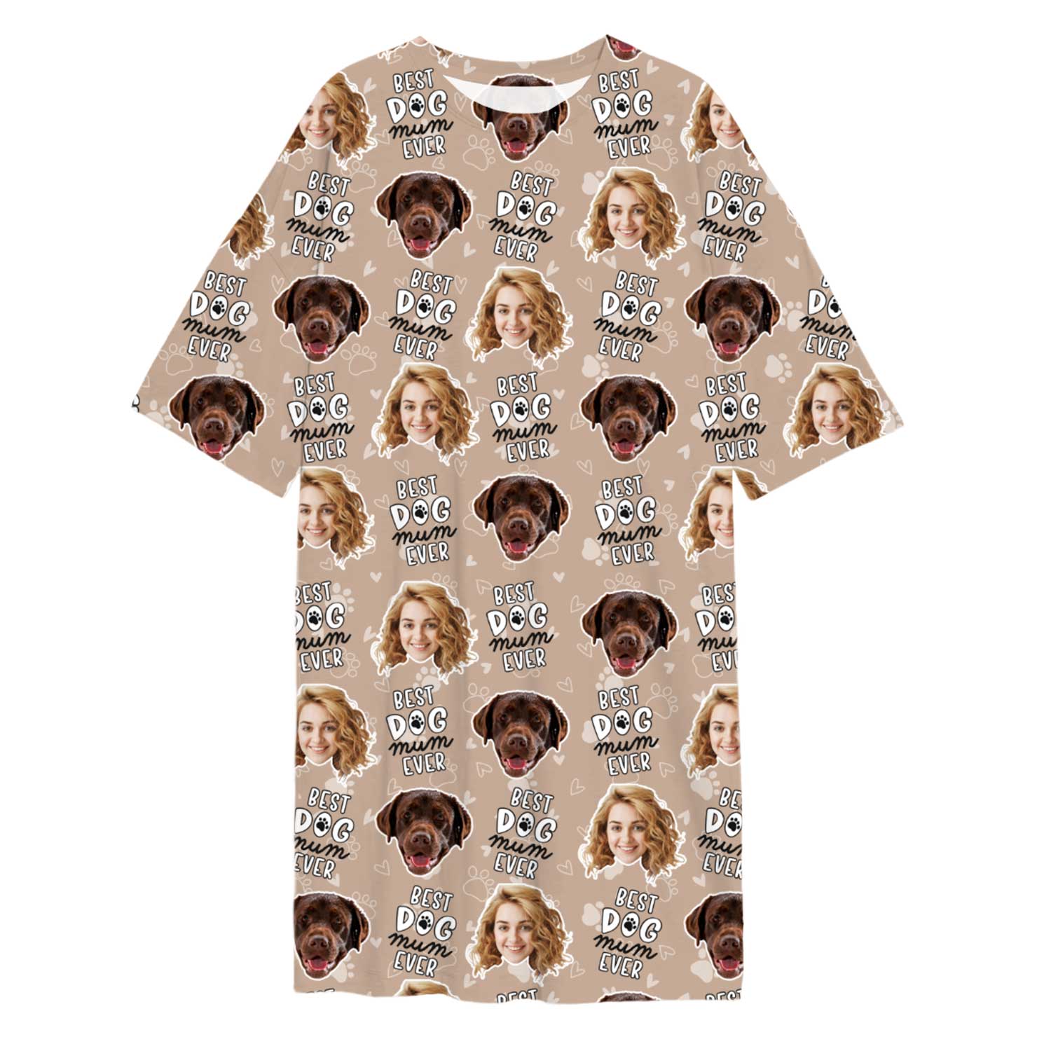 Best Dog Mum Ever Ladies Sleepy Nightshirt