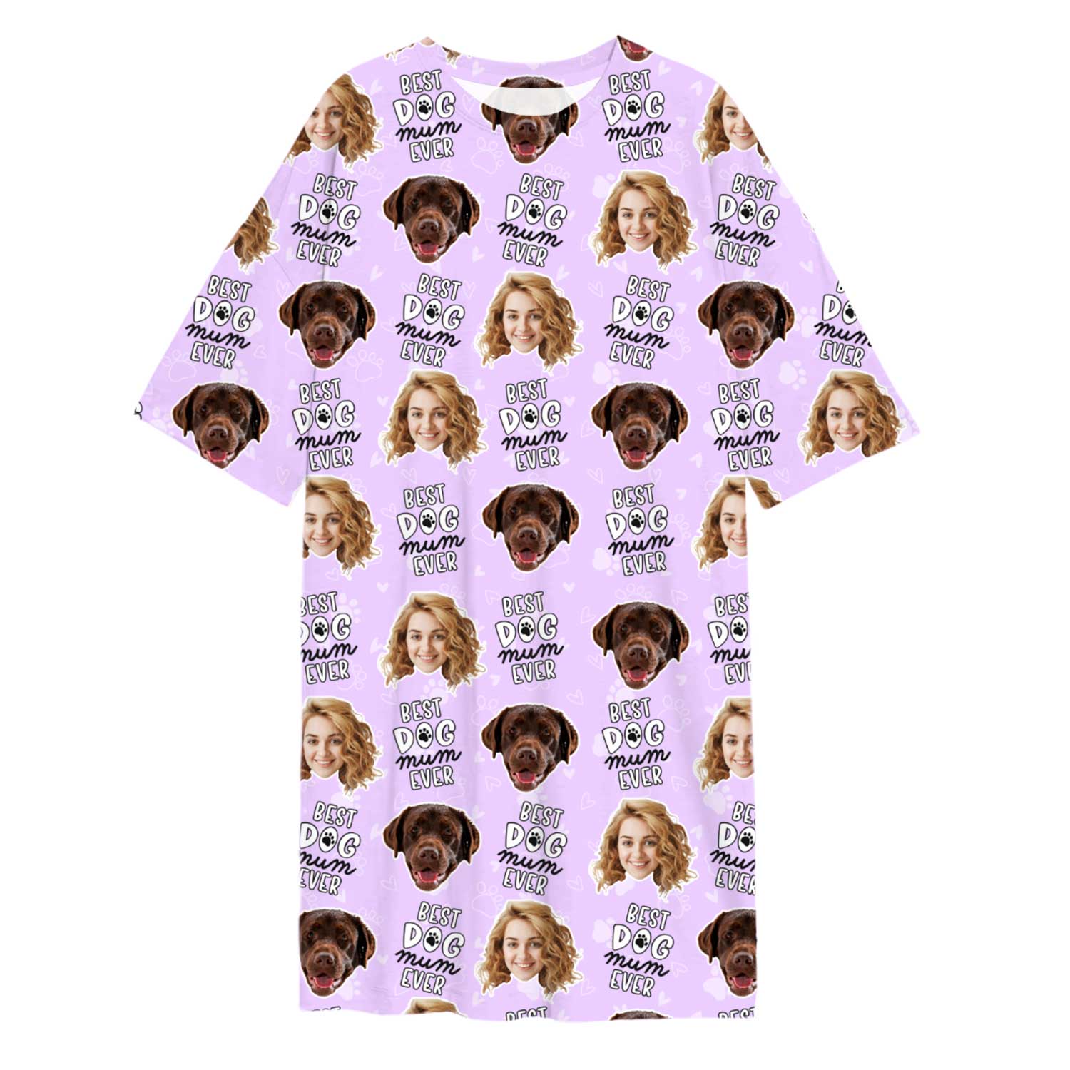 Best Dog Mum Ever Ladies Sleepy Nightshirt