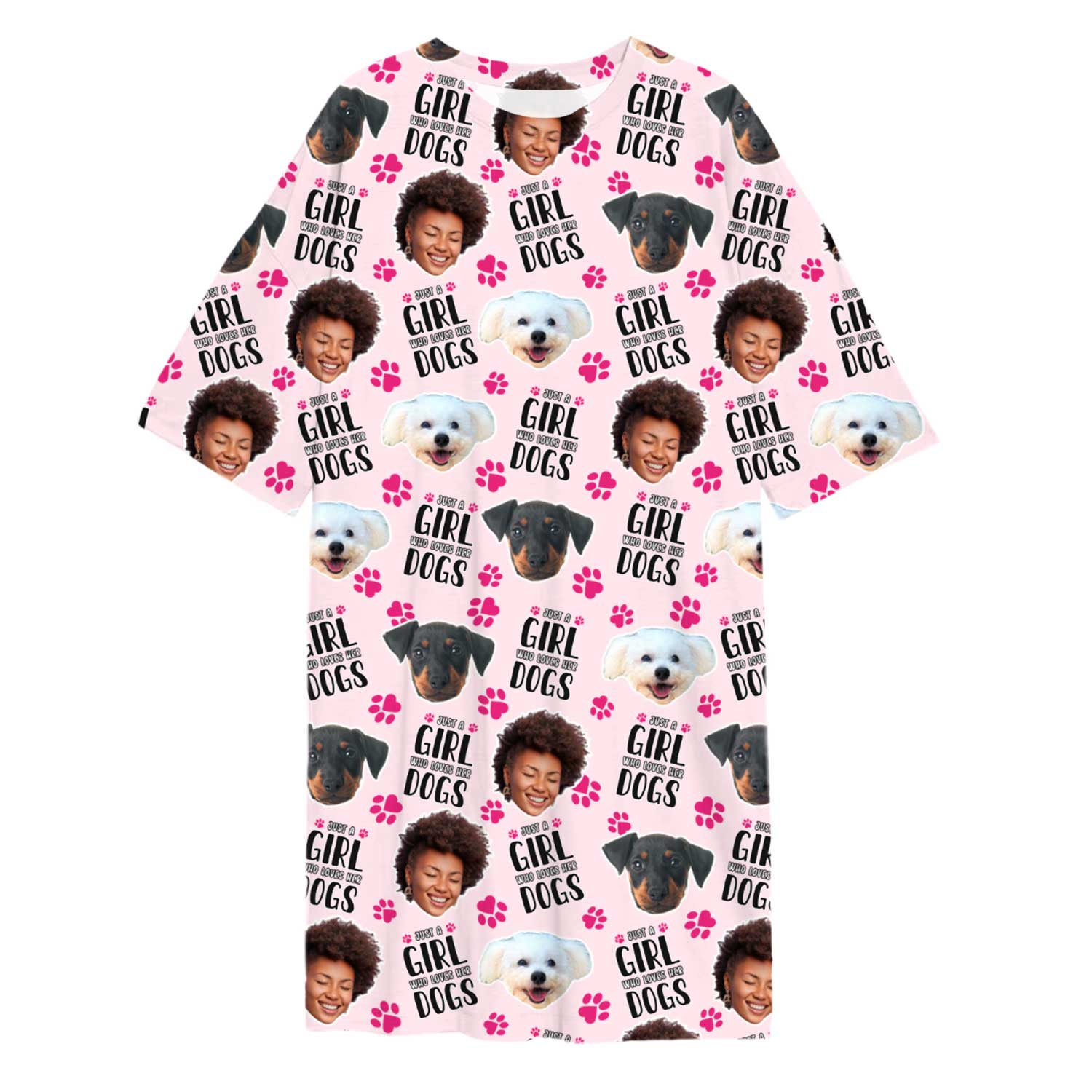 Just a Girl Who Loves Her Dogs Ladies Sleepy Nightshirt