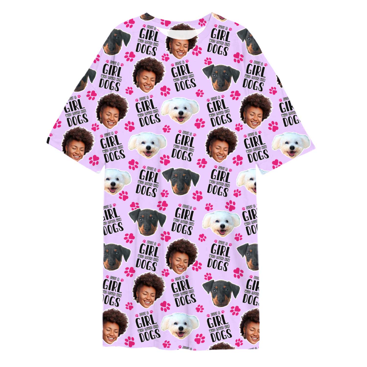Just a Girl Who Loves Her Dogs Ladies Sleepy Nightshirt