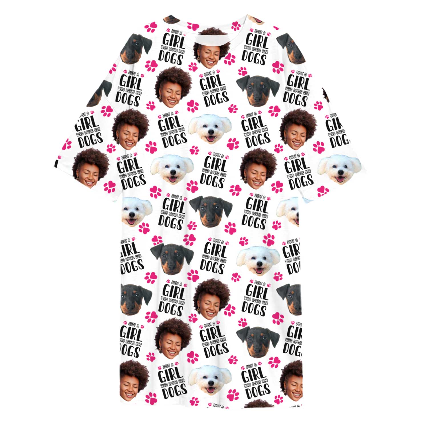 Just a Girl Who Loves Her Dogs Ladies Sleepy Nightshirt