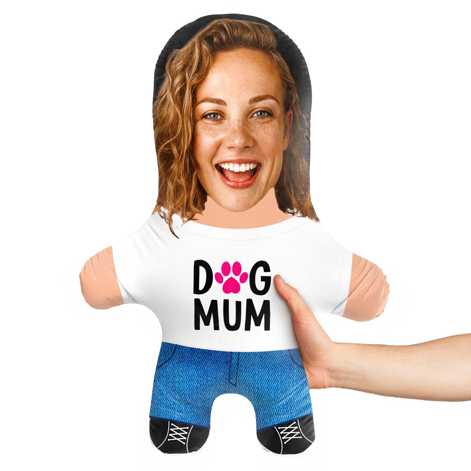 Dog Mum Paw Face Pillow