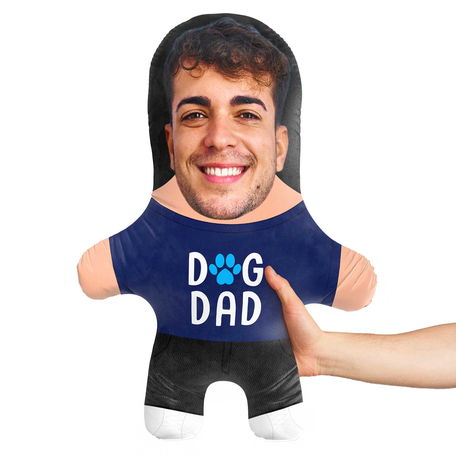 Dog Dad Paw Face Pillow