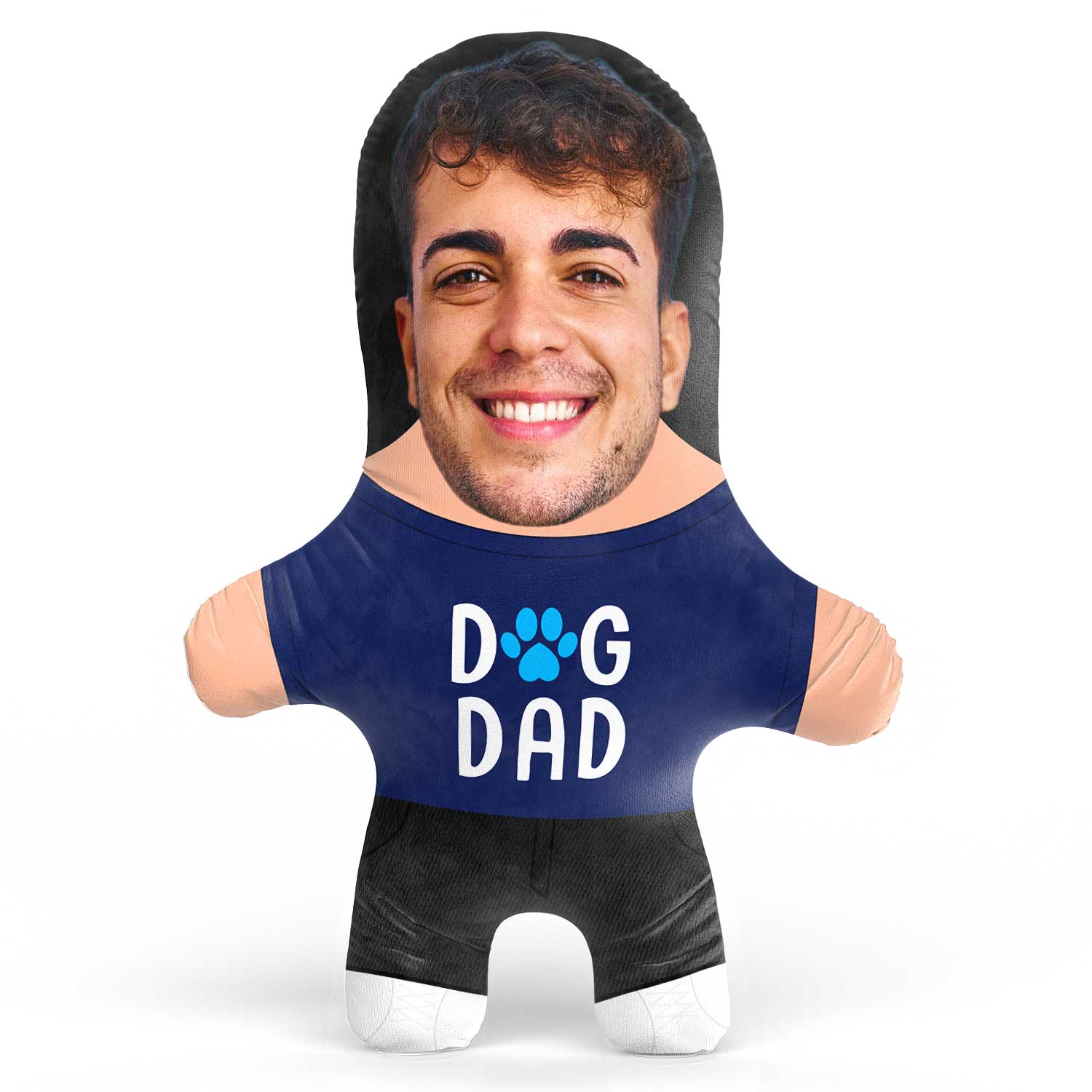 Dog Dad Paw Face Pillow