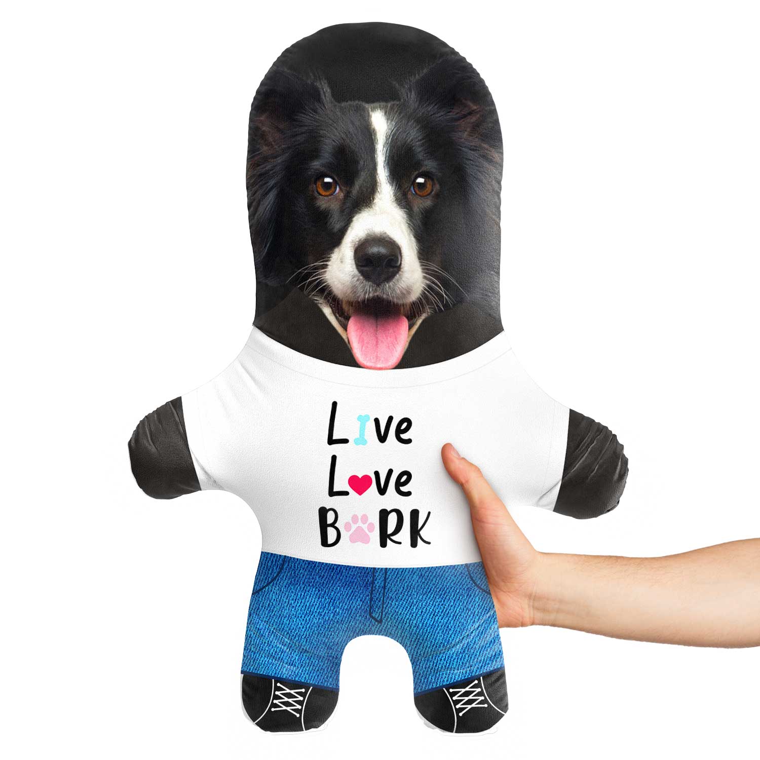 Live. Love. Bark Face Pillow