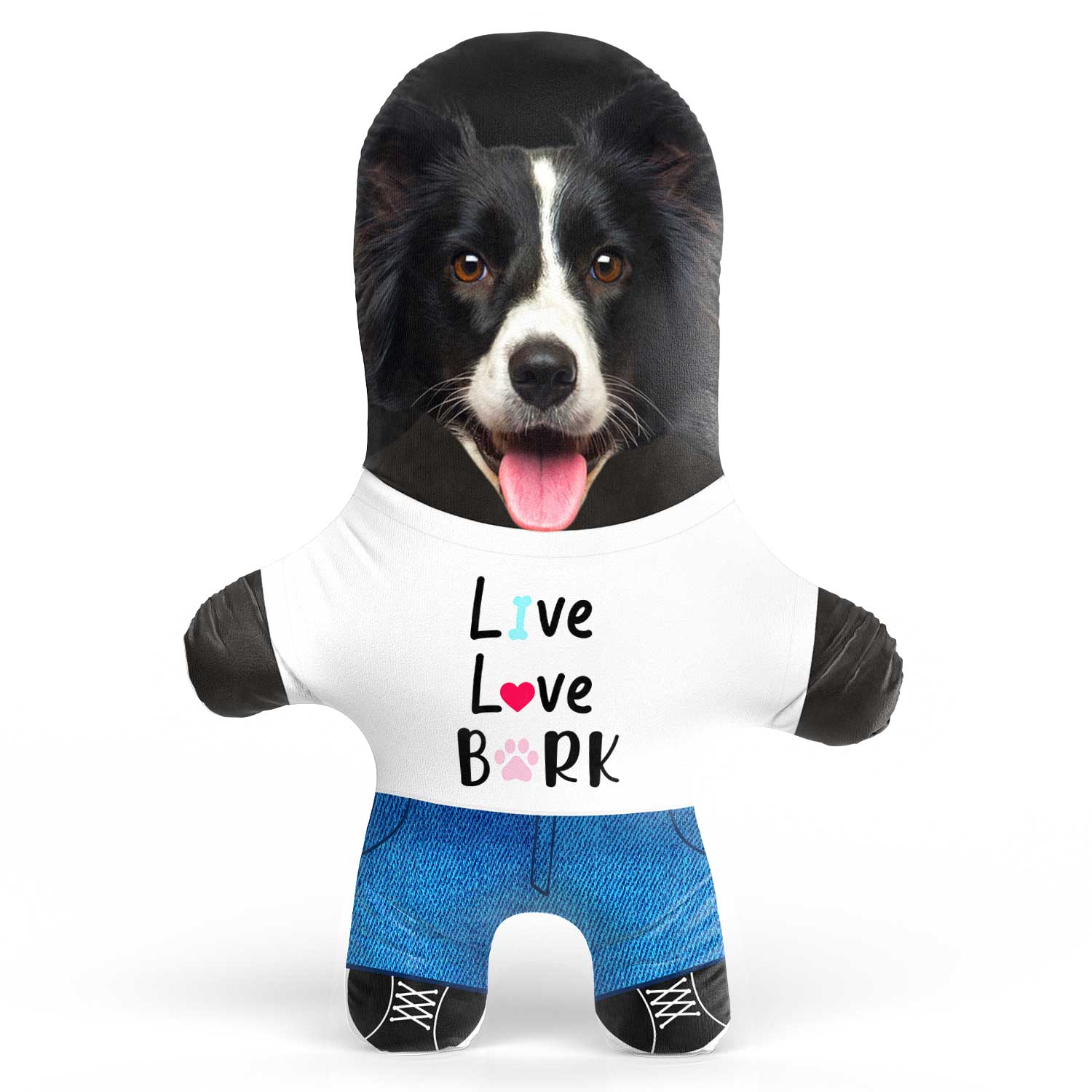 Live. Love. Bark Face Pillow