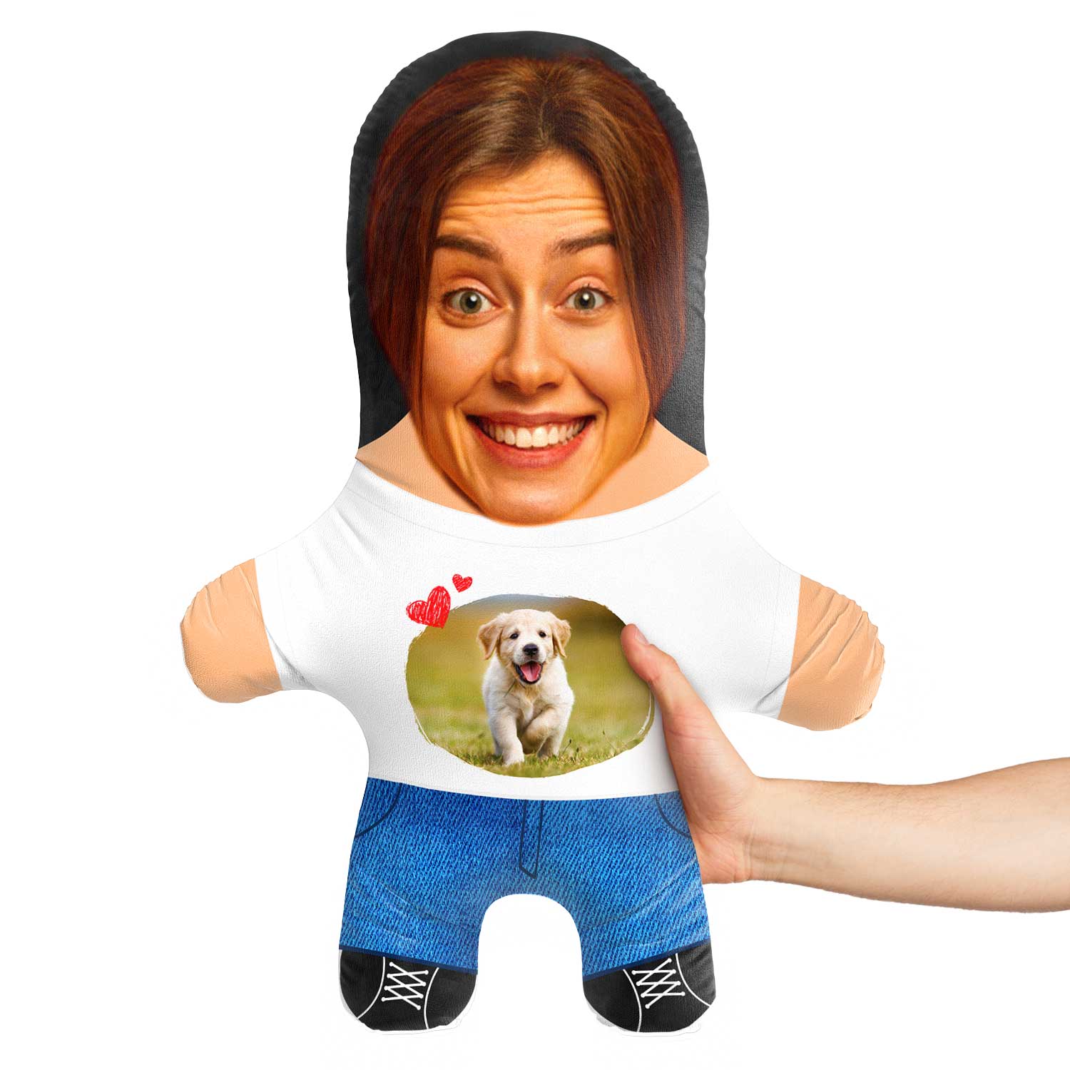 Photo Dog T-Shirt Face Pillow