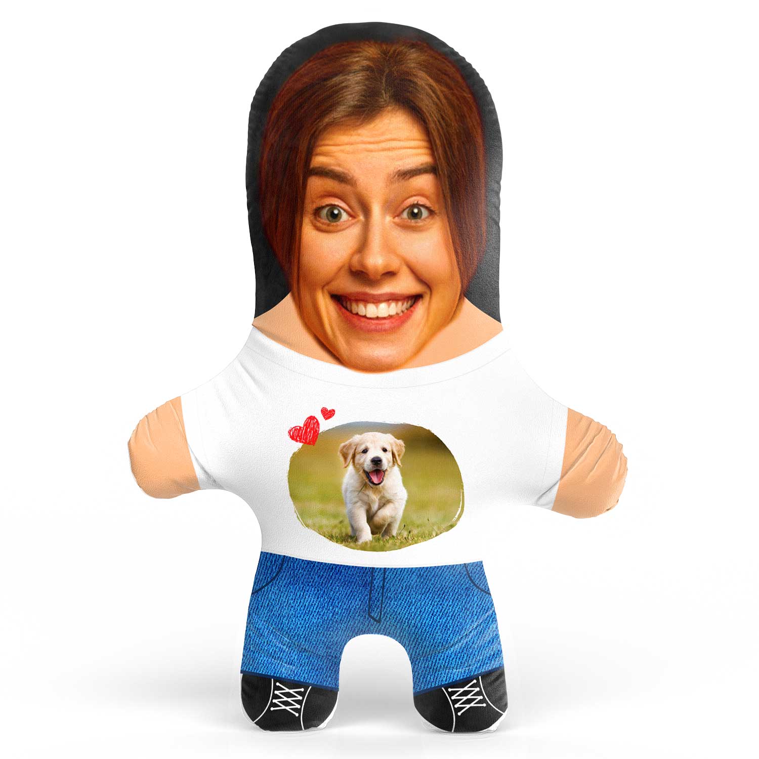 Photo Dog T-Shirt Face Pillow