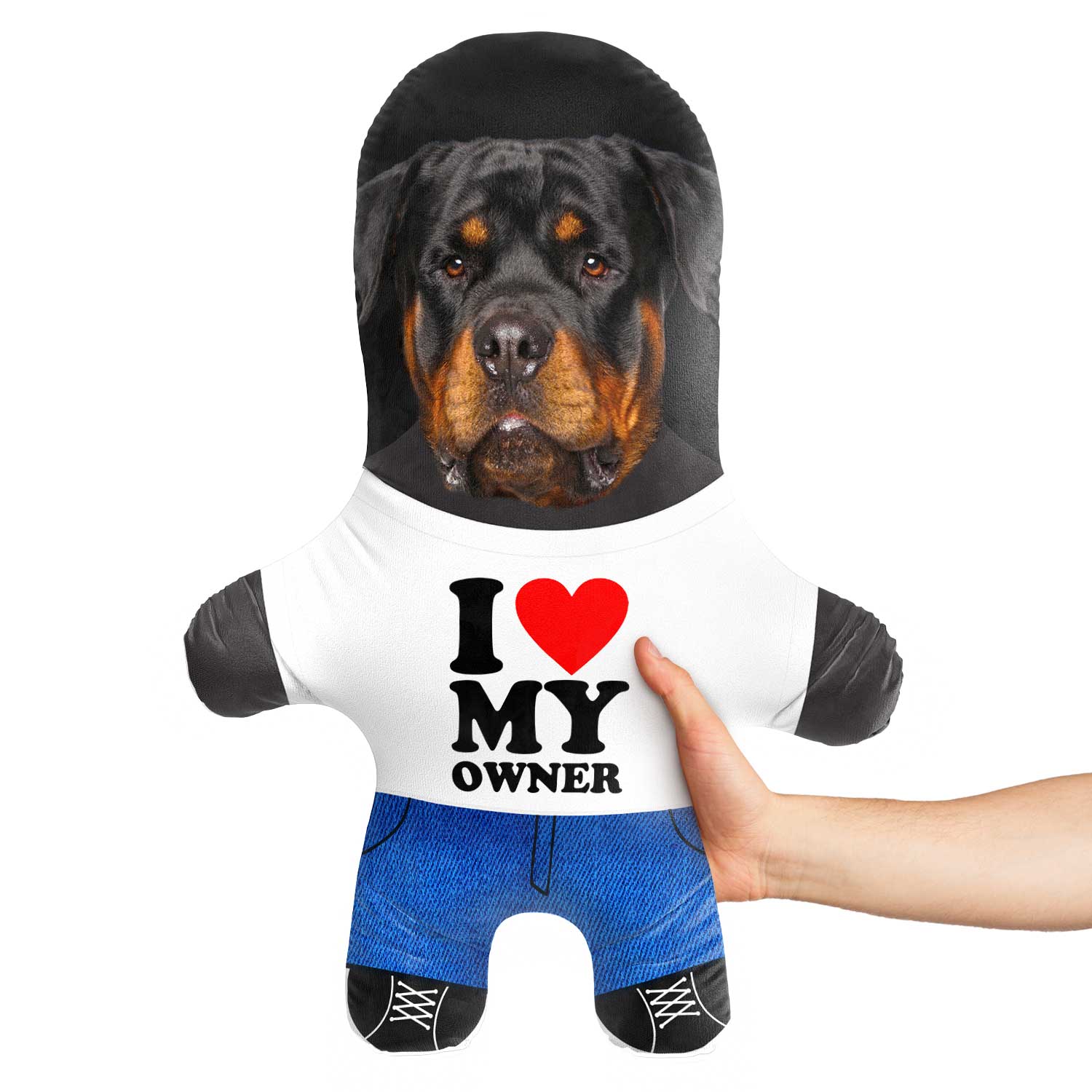 I Heart My Owner Face Pillow
